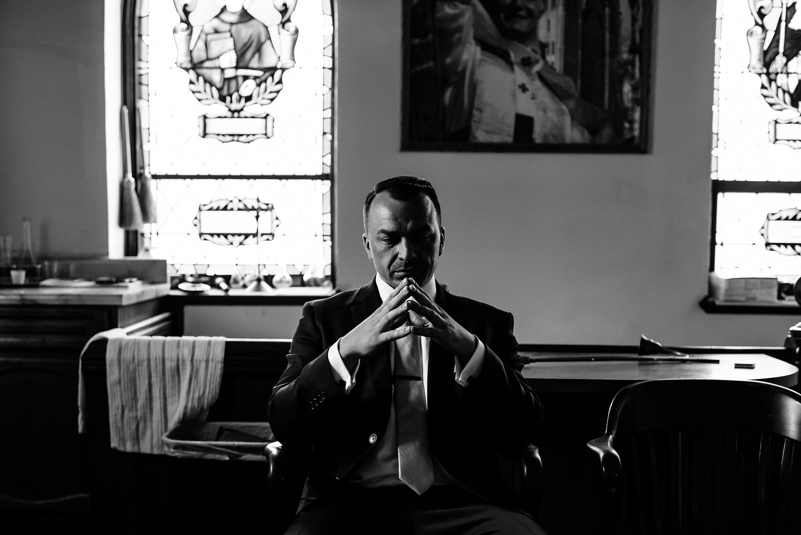 Groom Portrait - Hartford Windsor Marriott Wedding