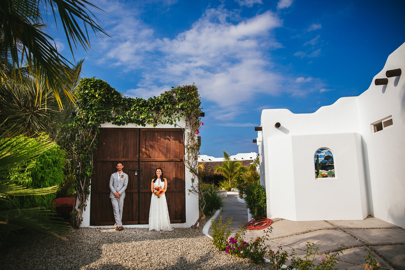Destination wedding at Rancho Leonero in Cabo Mexico