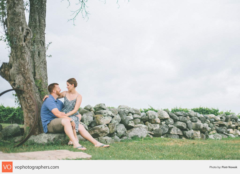 Engagement session at Jonathan Edwards Winery in North Stonington, CT