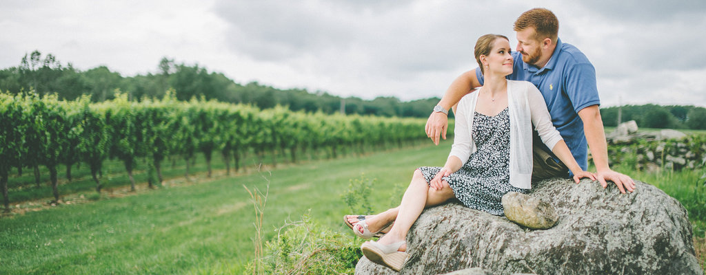 Engagement session at Jonathan Edwards Winery in North Stonington, CT