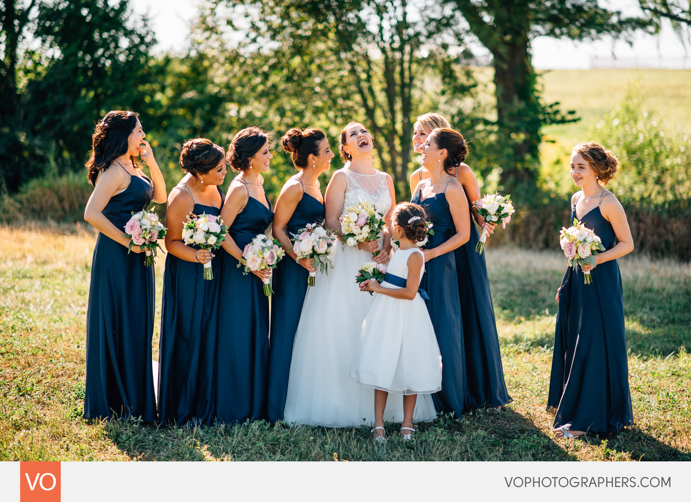 Bridesmaids having fun