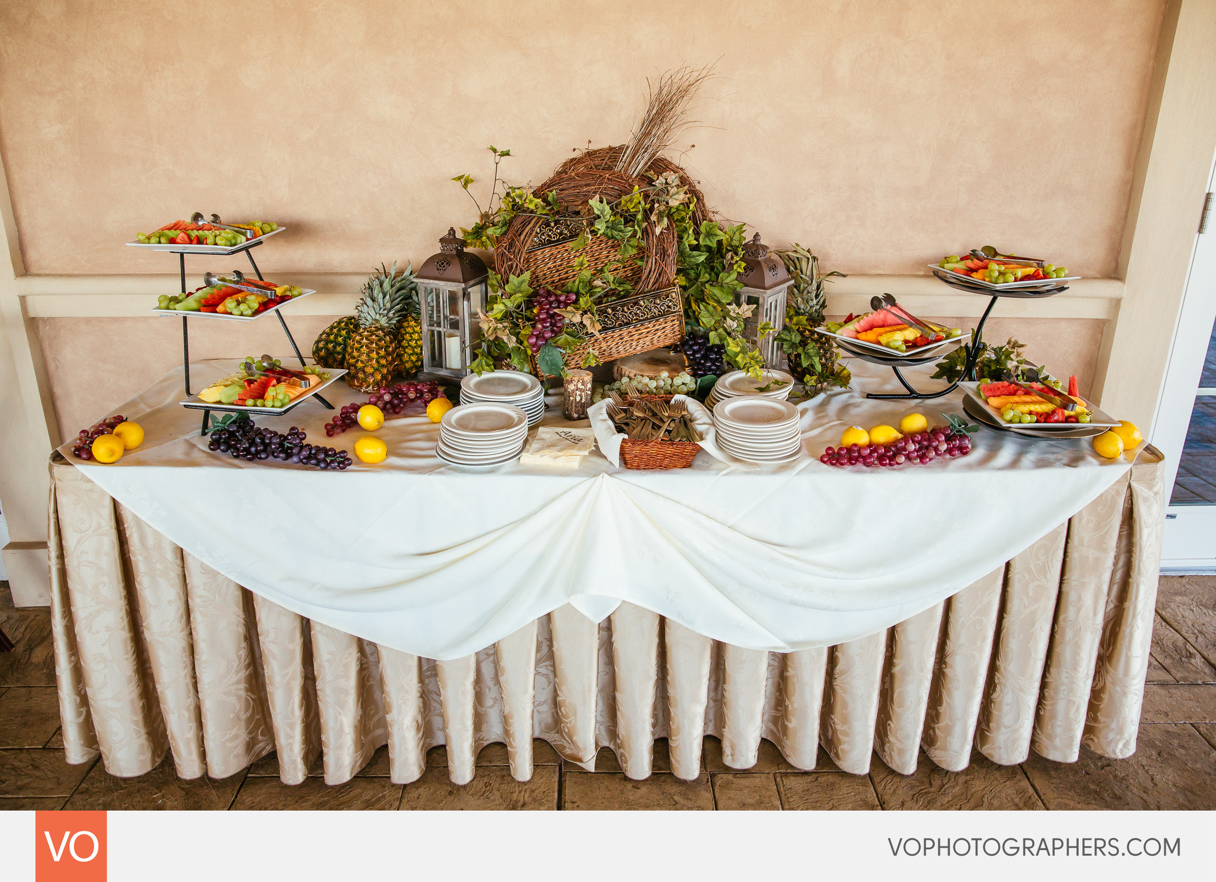 Food, appetizers table at Aria in Prospect