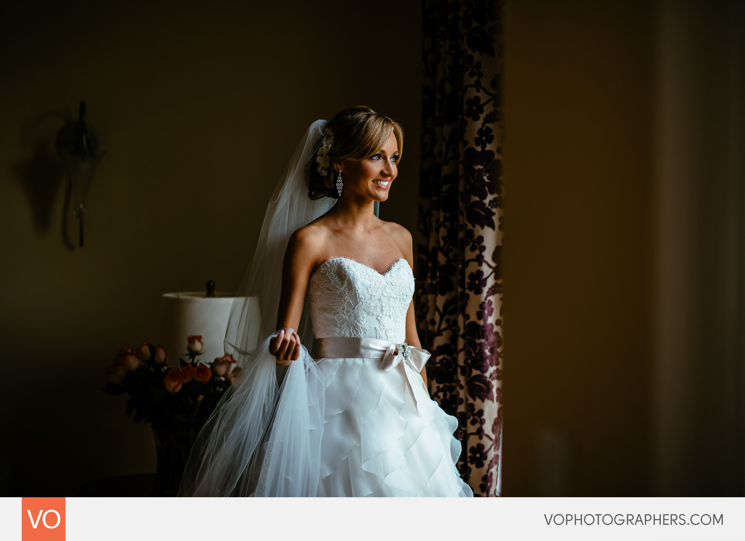 Bride portrait by the window