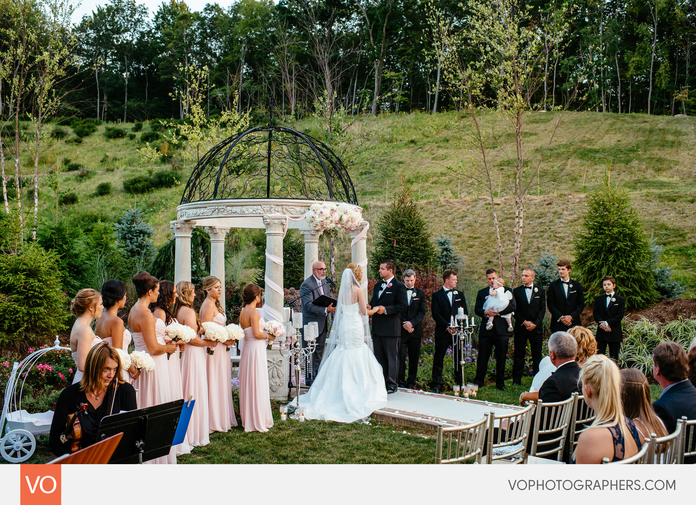 Outdoor ceremony Wedding at Aria in Prospect, CT