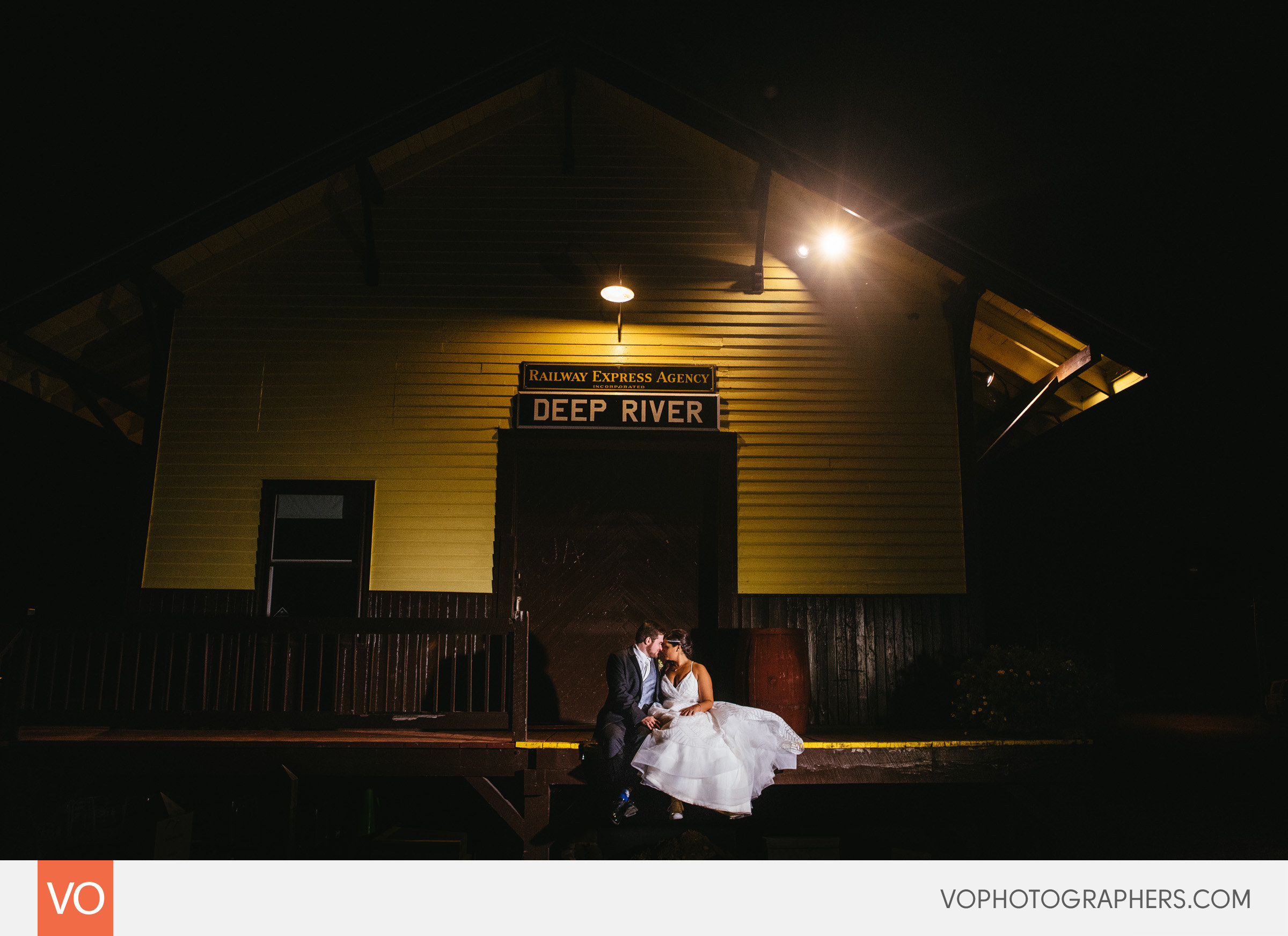 Lace Factory CT Wedding -Night portraits